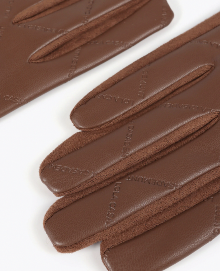 LOLA CASA EVE BROWN MONOGRAM GLOVE