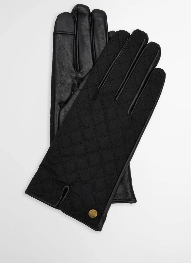BARBOUR SCARLET BLACK GLOVES
