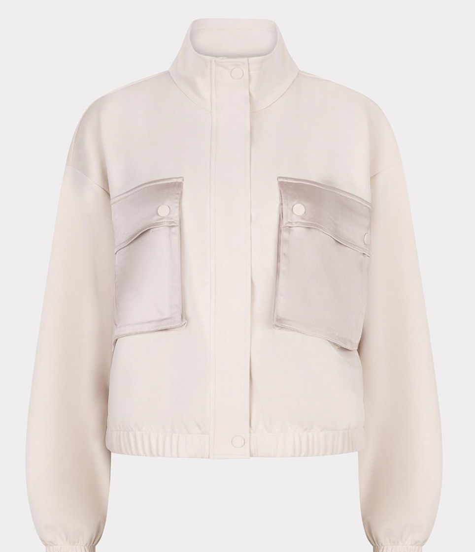 EMER CREAM AND SATIN POCKET JACKET