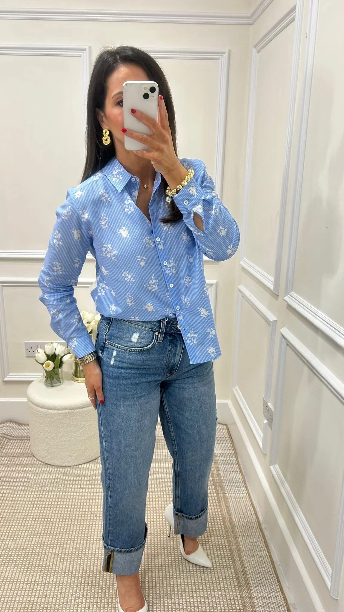 TINTA FLEUR BLUE SHIRT