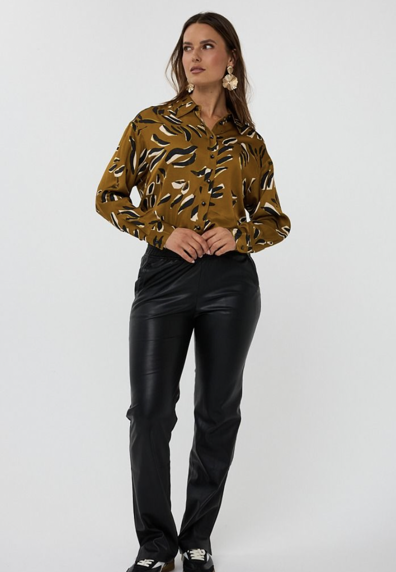 MARGOT BLACK LEATHER PANT