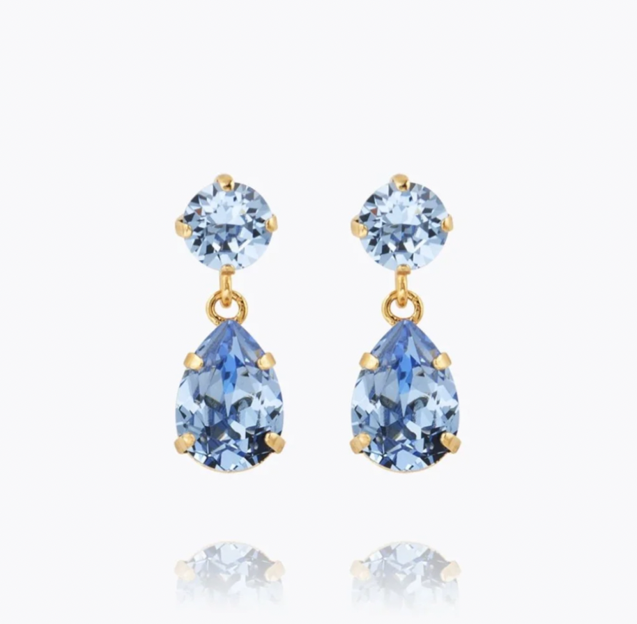 CAROLINE SVEDBOM MINI DROP EARRINGS SAPPHIRE BLUE