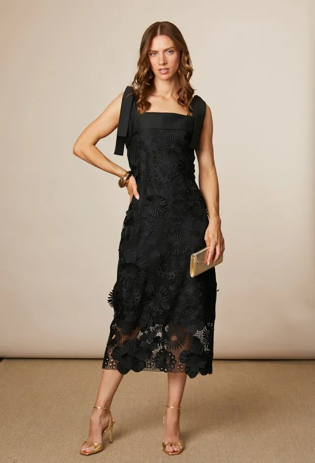 ARIANA BLACK LACE DRESS