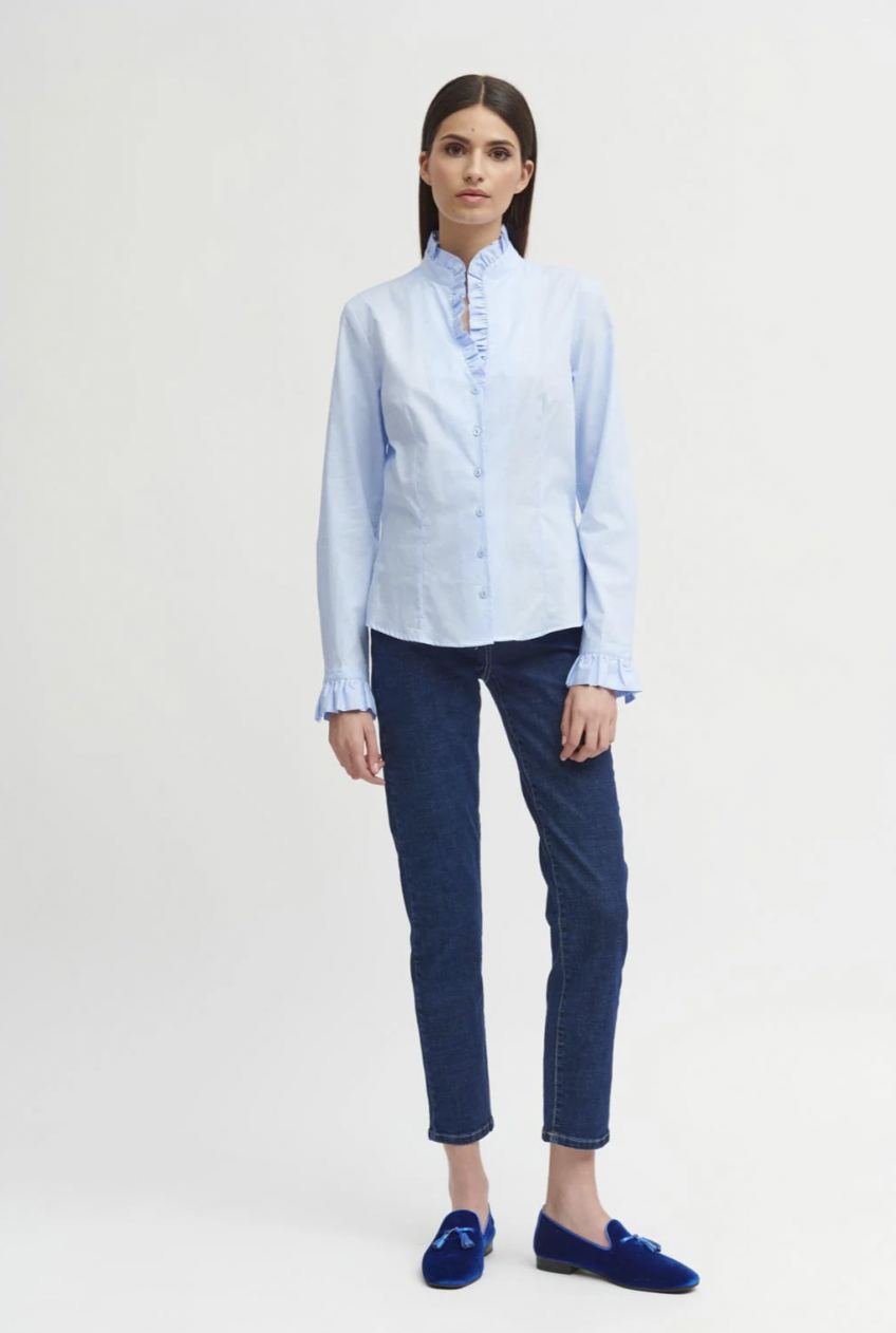 LUCAR BLUE BUTTON-UP SHIRT