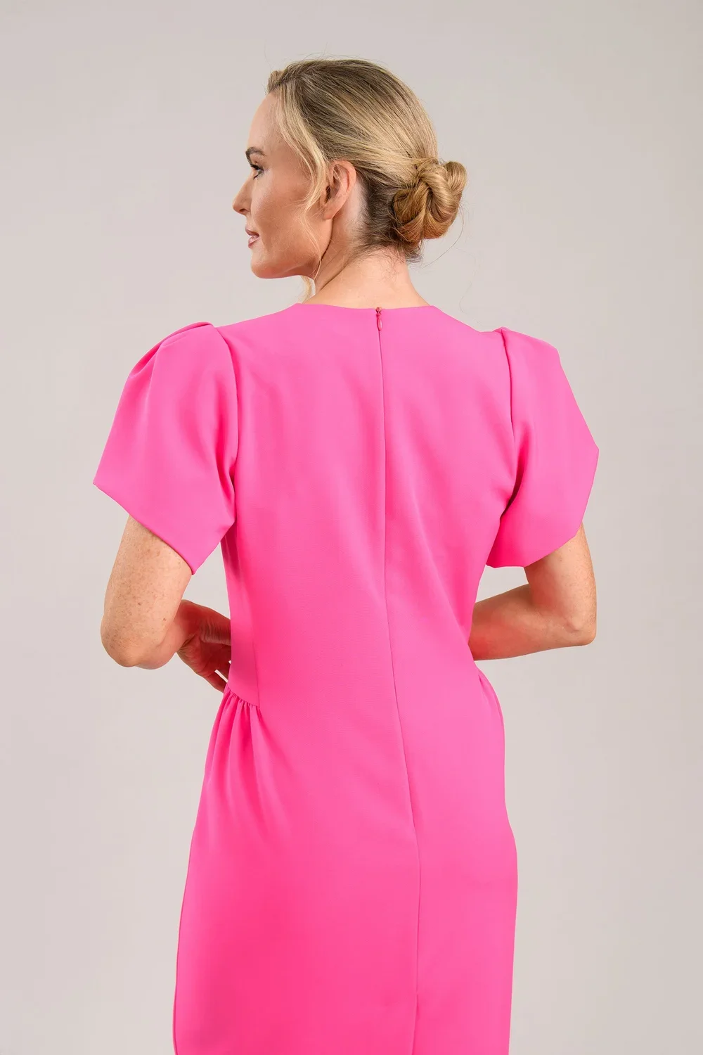 open lace back dress LEANDRA PINK DRESS