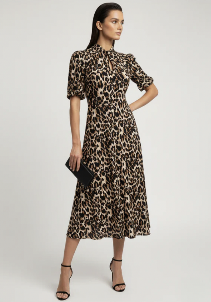 KYLIE LEOPARD PRINT DRESS