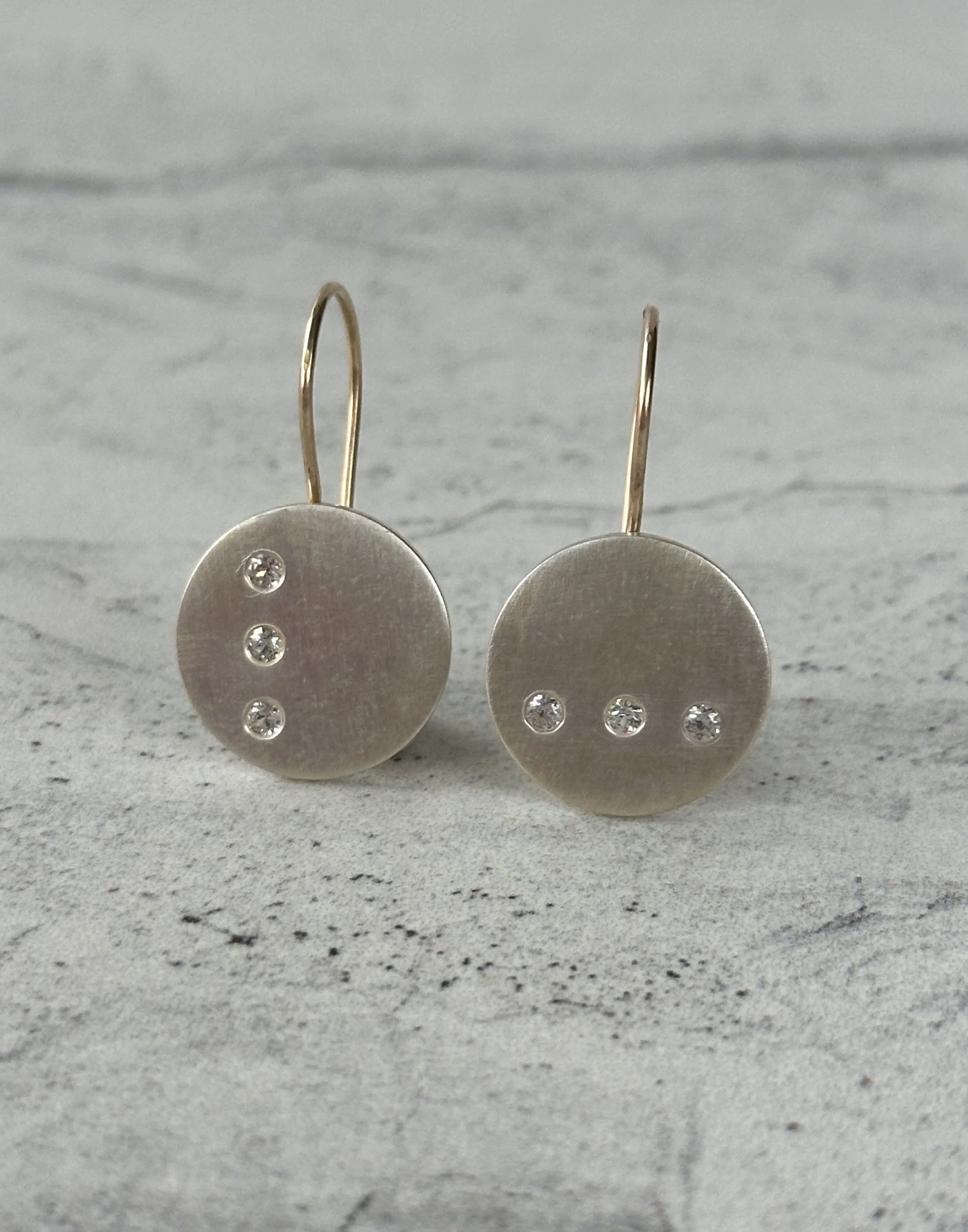 Sapphire Disc Earrings