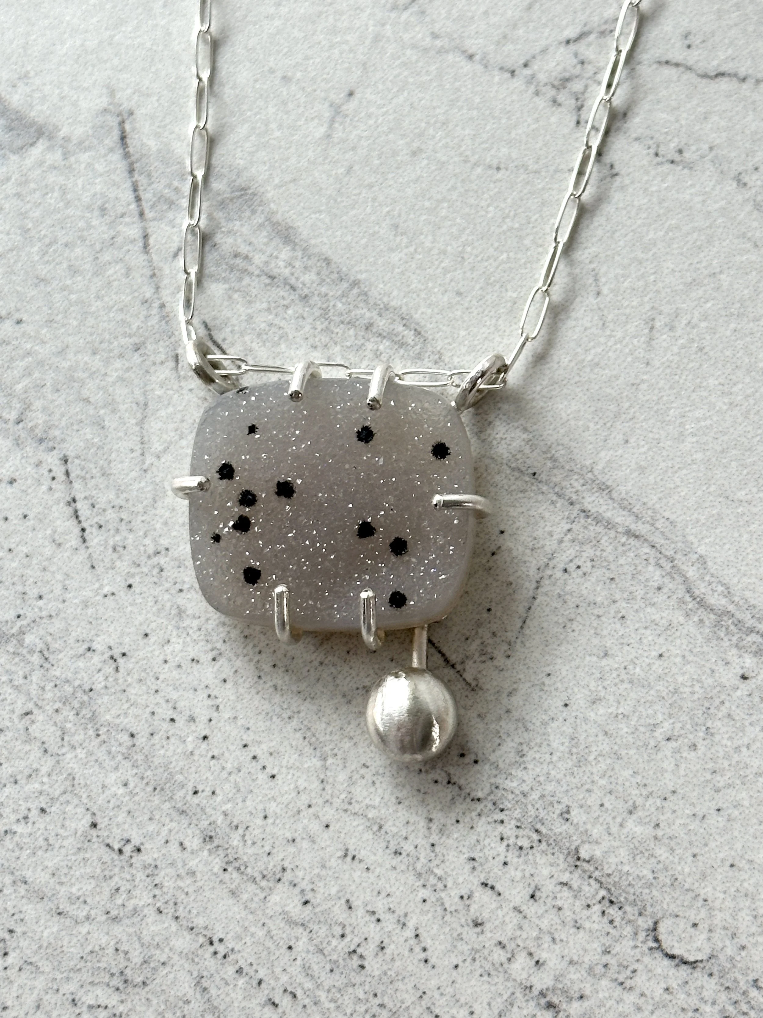 Speckled Druzy Pendant