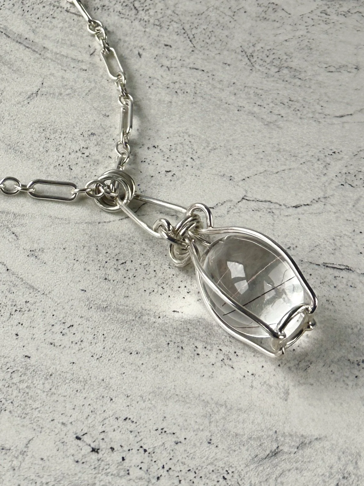 Rutilated Rock Crystal Pendant