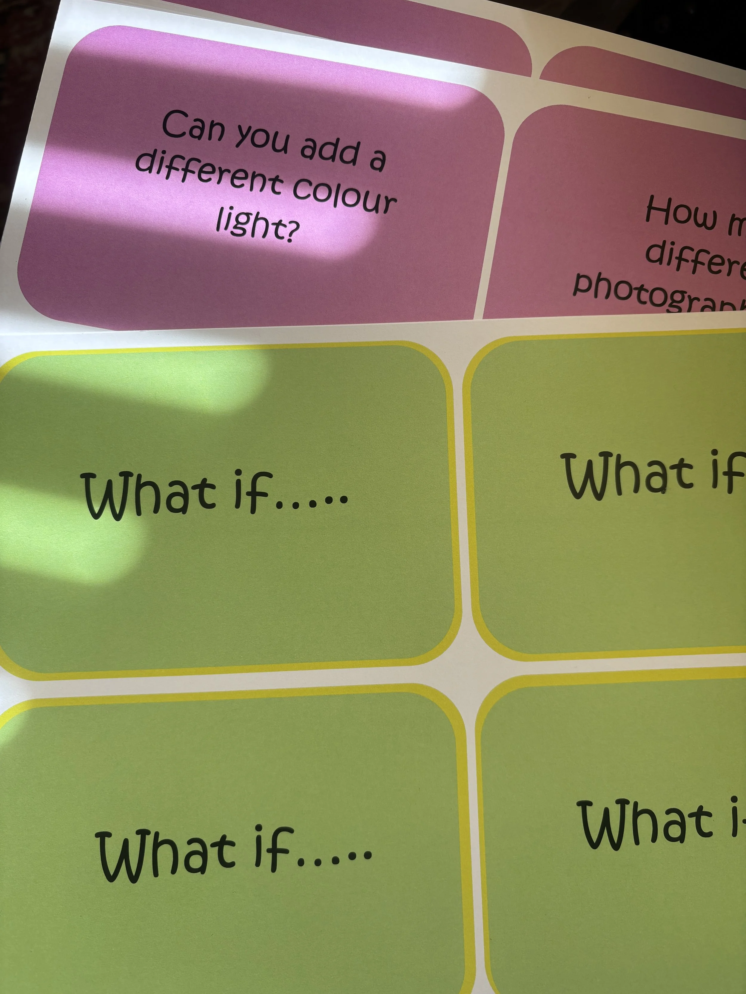 Prompt Cards for independent freeflow
