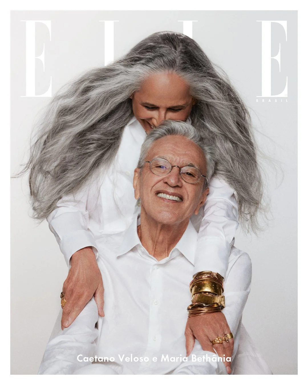 Maria Bethânia e Caetano Veloso for Elle Magazine