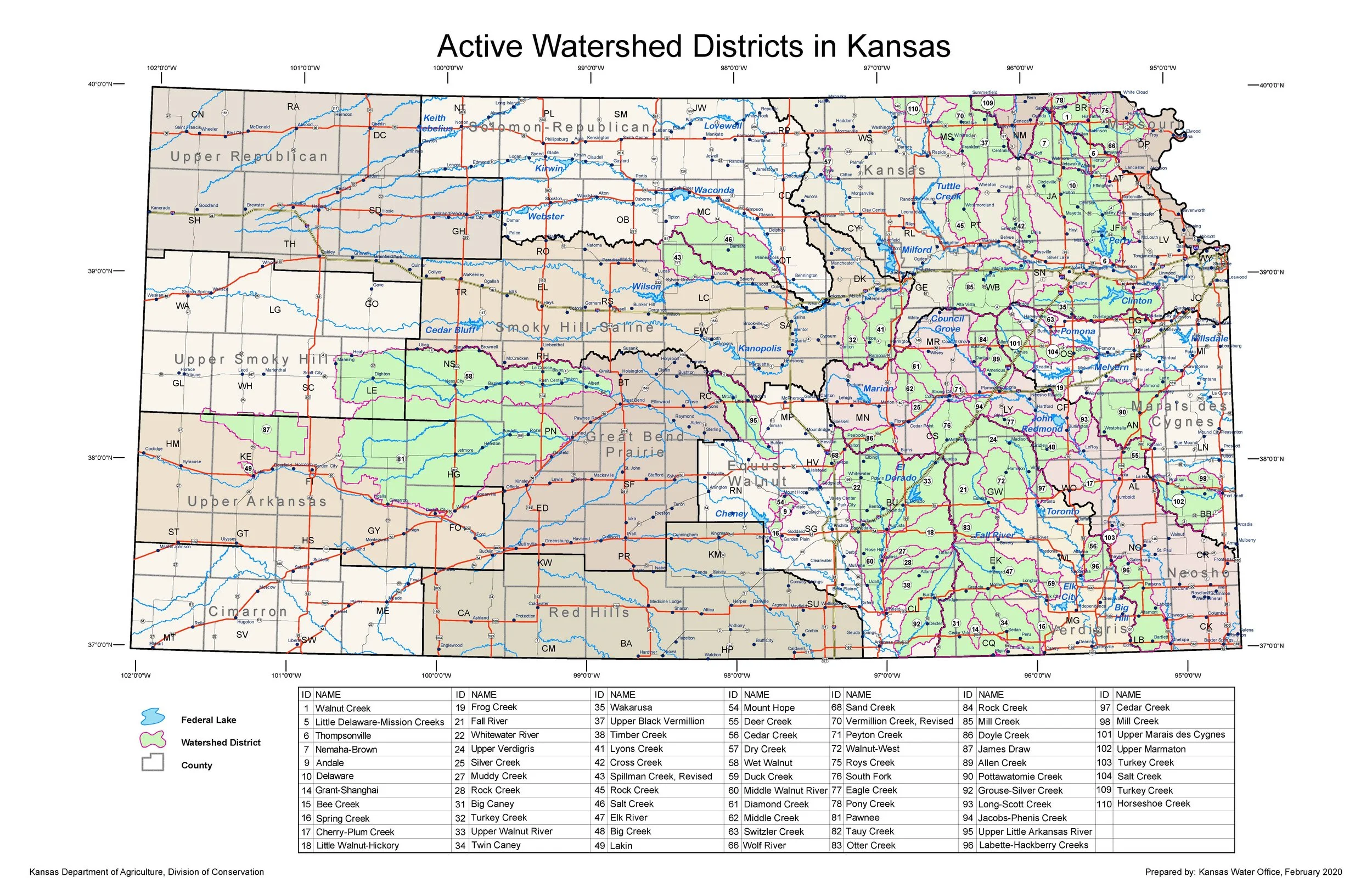 Stream Map Kansas Map — SAKW