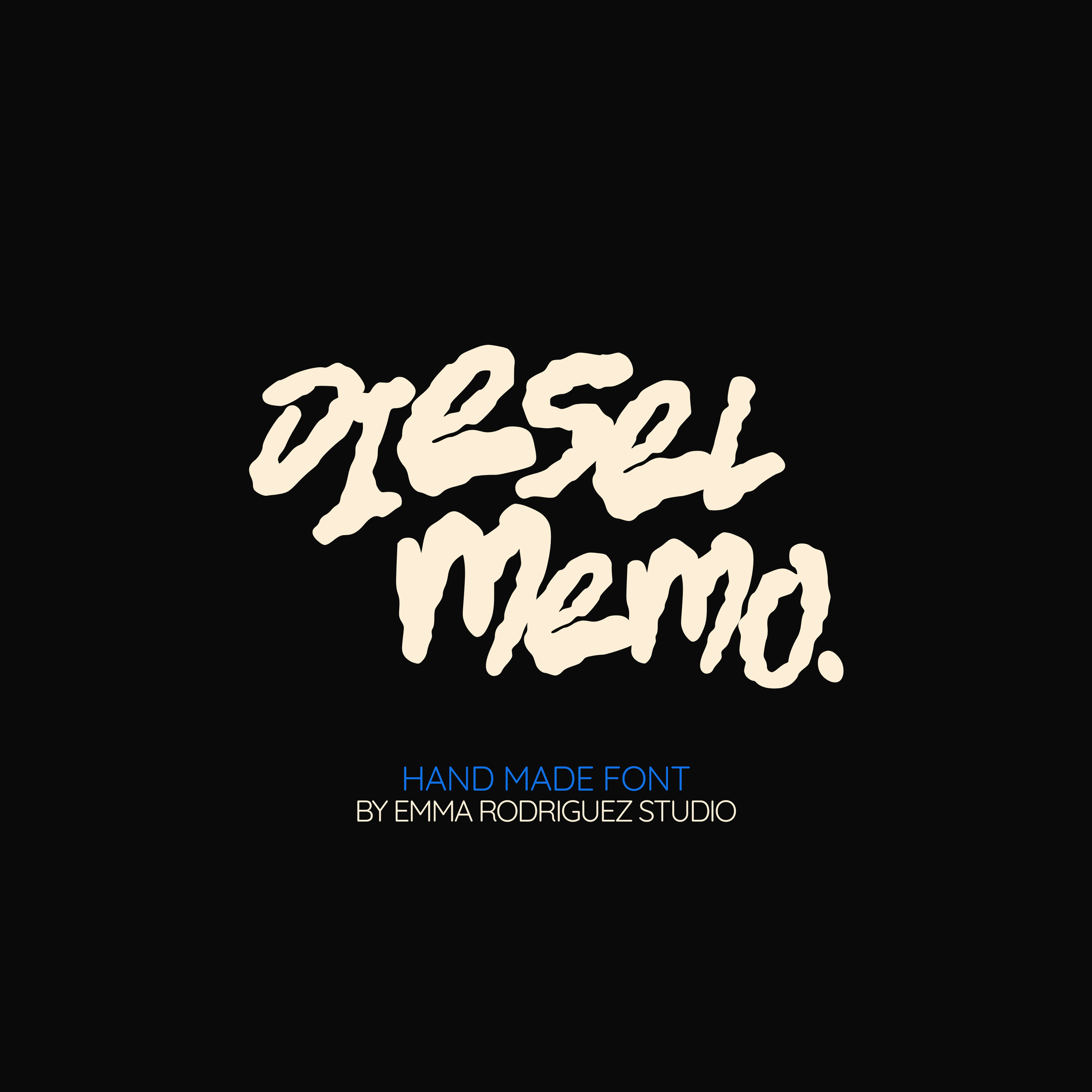 'Diesel Memo' Font - Fun, Inky, Graffiti, Blotchy Style Type