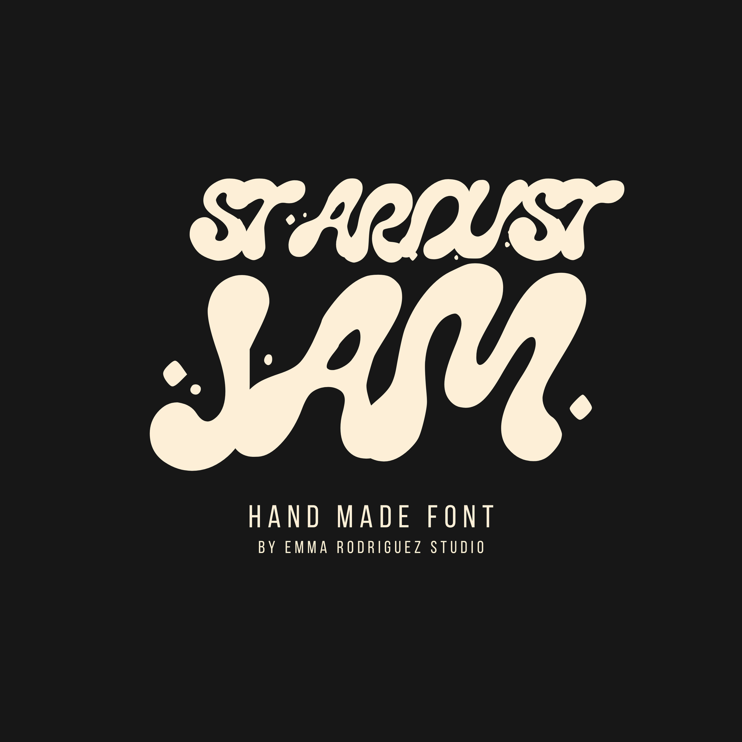 Stardust Jam Font - Cosmic, Bubbly Type