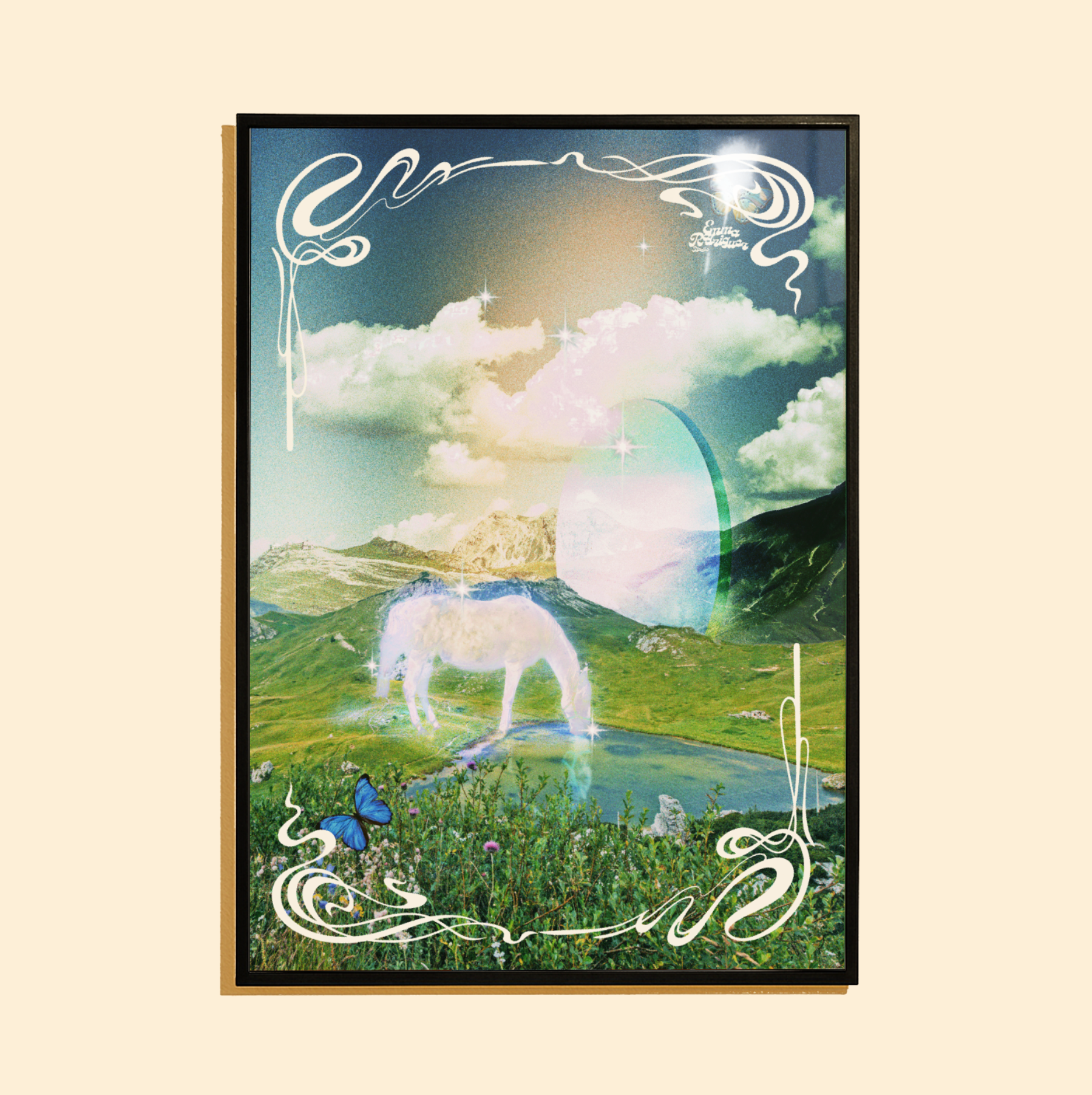 Glow Horse - Art Print A3 Contemporary Wall Art