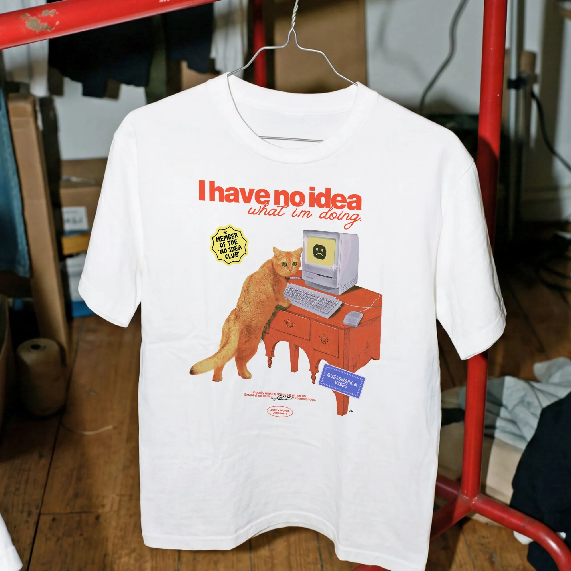 I Have No Idea - T-Shirt, White