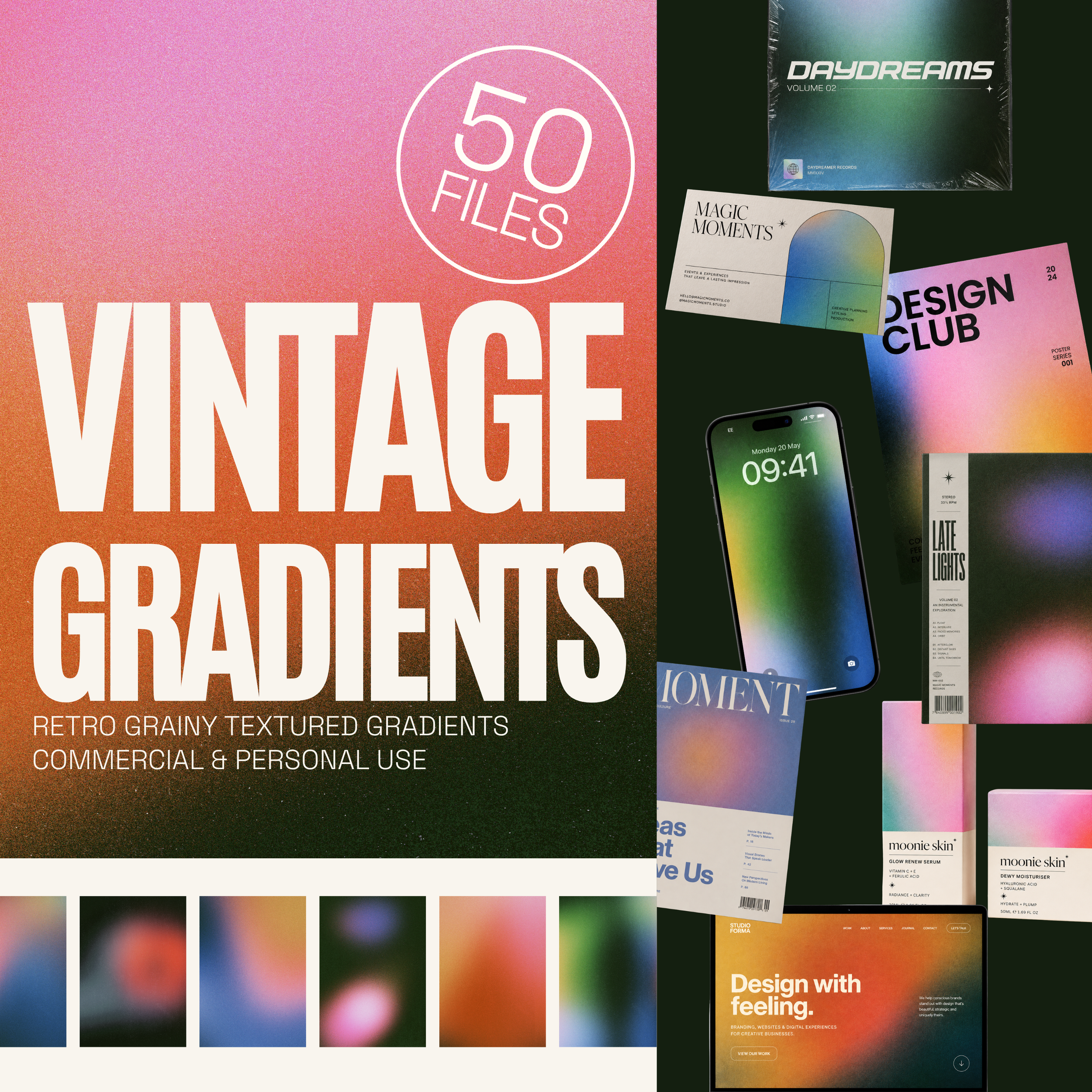 Vintage Gradient Pack, 50 Files