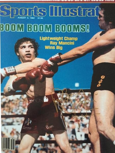 Ray Boom Boom Mancini Signed Sports Illustrated August 2 1982