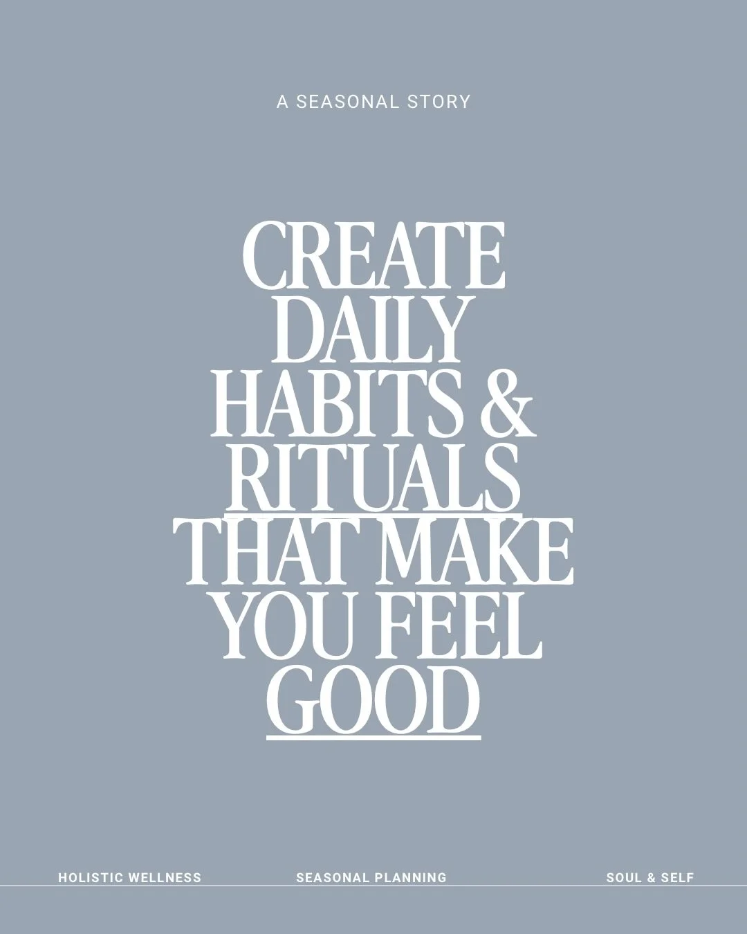 Not every moment of your day is asking to be improved.

Some are simply asking to be felt.

We&rsquo;ve been taught to build habits for output, optimisation, and productivity, and sure, sometimes it&rsquo;s good to push yourself out of your comfort z