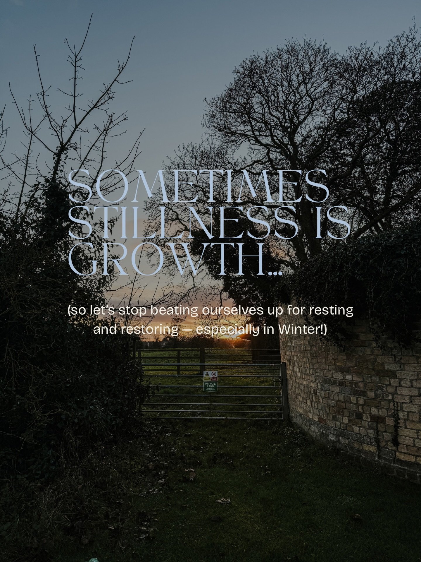 Every winter, I feel it.

The slowing. The heaviness. The quiet pull inward.

And for years, I thought it meant I was doing something wrong. That I&rsquo;d lost momentum. That I wasn&rsquo;t disciplined enough, motivated enough, resilient enough to k