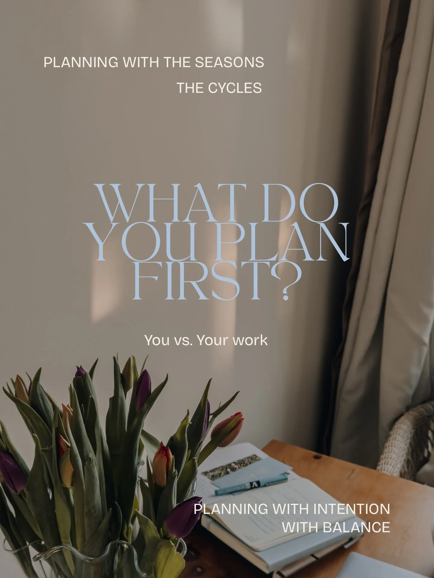 I used to organise my life around what needed to be done.

My body, creativity, and energy were expected to adapt.

Now, I do it differently.

I plan myself first &mdash; my rhythms, my capacity, my needs &mdash; and let my work find its place around