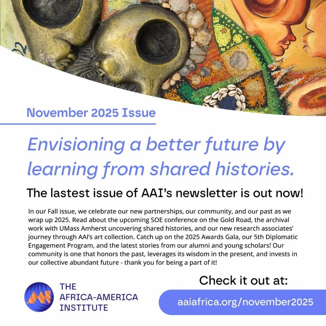 Read AAI's Fall newsletter, wrapping up 2025's memorable convenings and looking ahead to the opportunities 2026 will bring to invest in our collective future! #sankofa https://www.aaiafrica.org/november2025