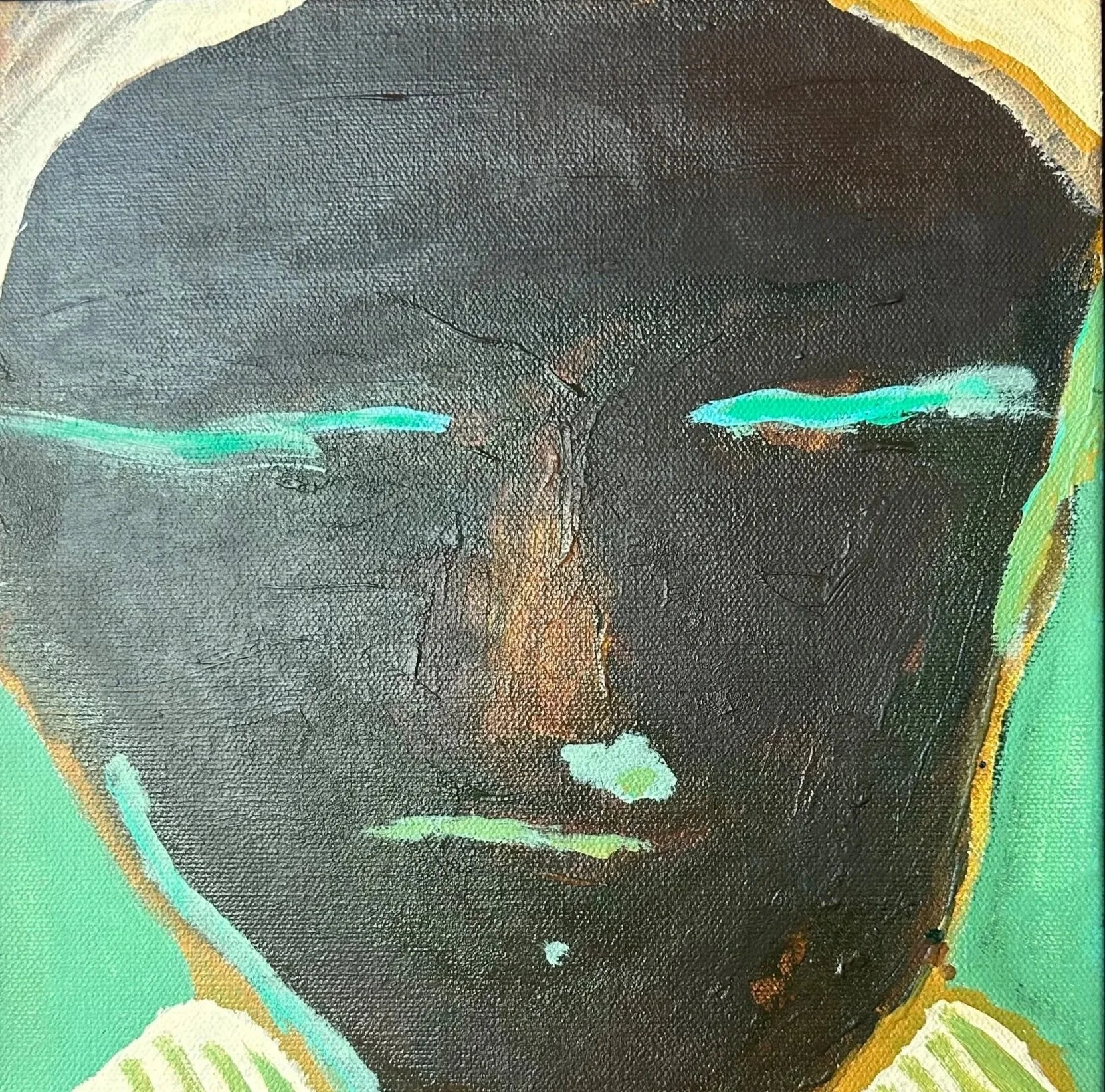 Lazarus Man  #2,
acrylic on canvas, 12"x12" — 2024