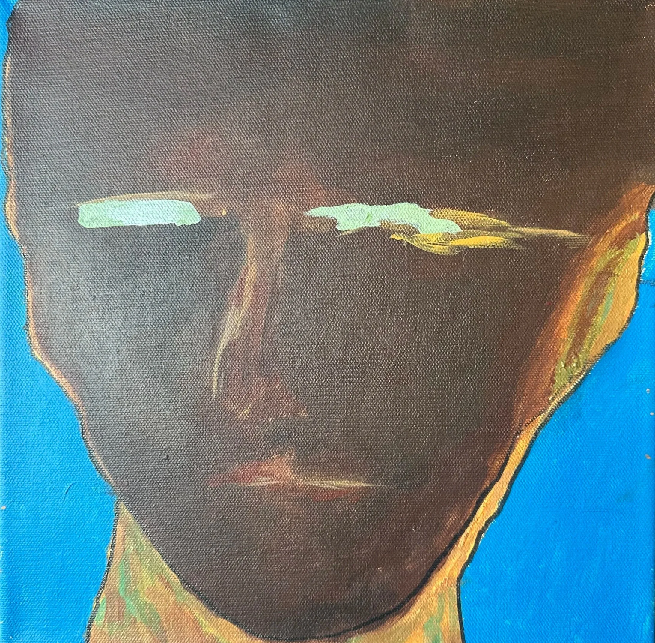 Lazarus Man #1  (for Richard Price),
acrylic on canvas, 12"x12" —  2024