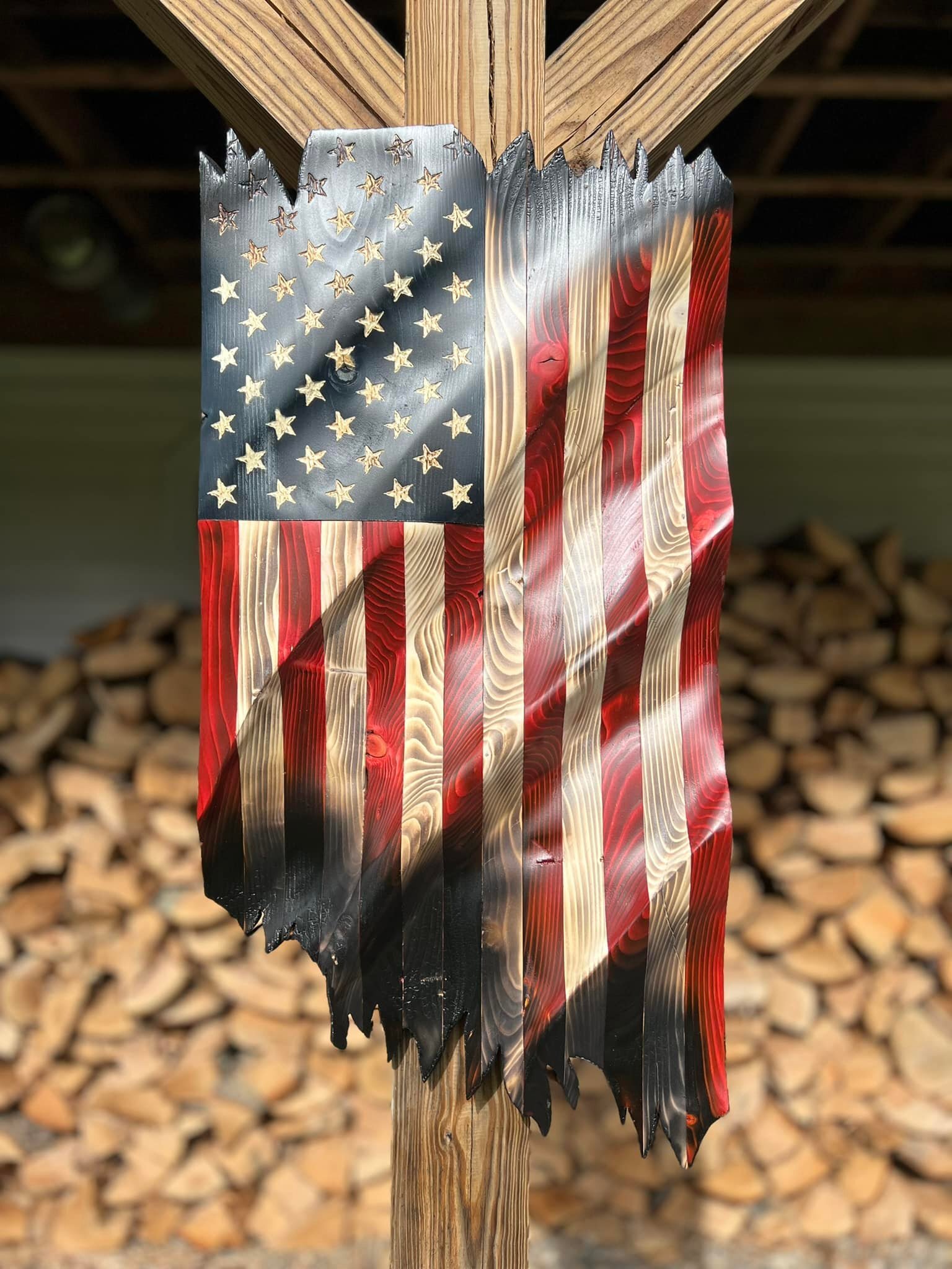 Should we keep this as a matte finish, or should we gloss it up? 🤷🏻&zwj;♂️🇺🇸😁www.shoveltownflag.com