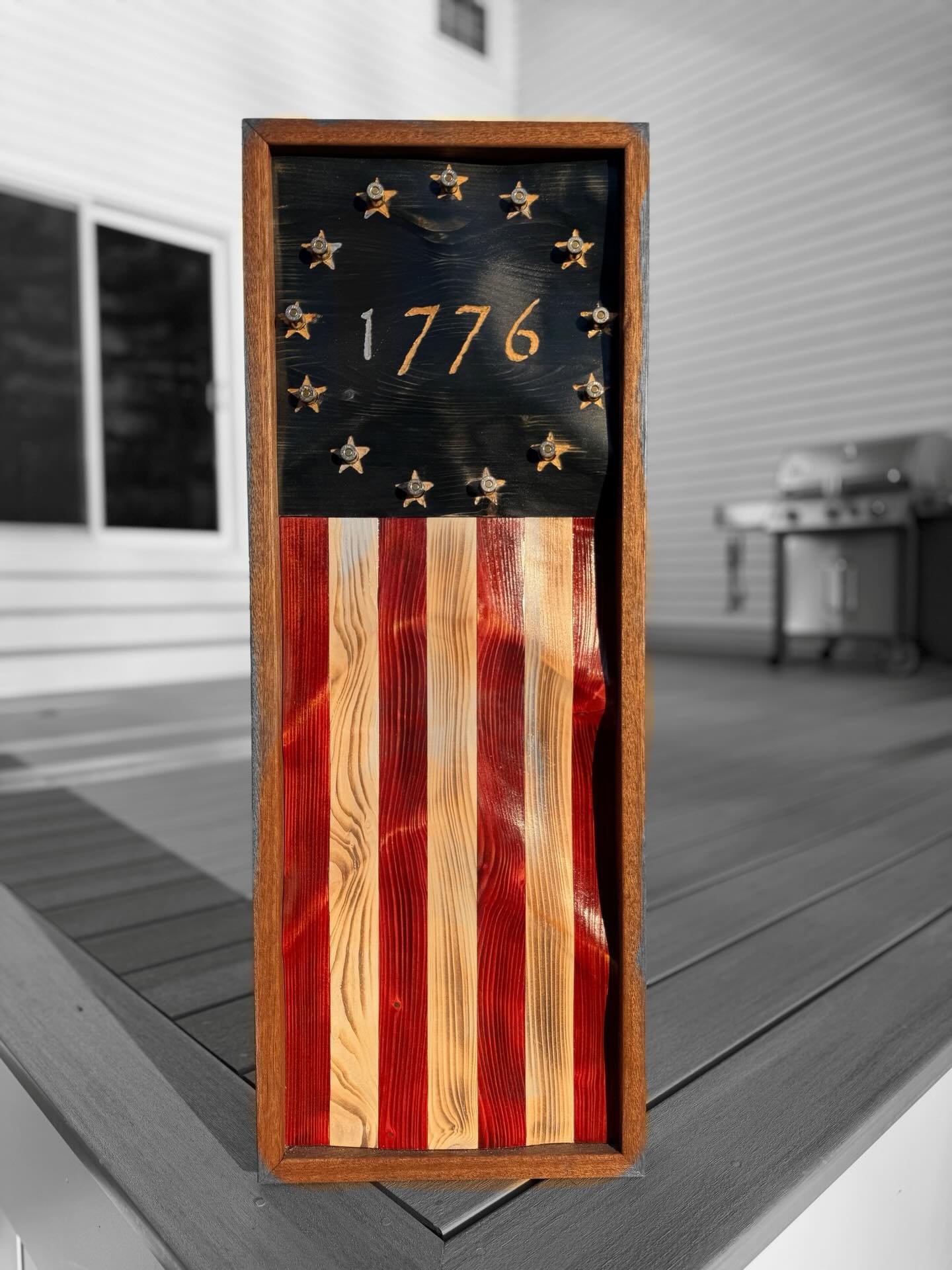 .45 long colt in the center of each star on this wavy flag. Out the door today! 🇺🇸🇺🇸🇺🇸www.shoveltownflag.com
