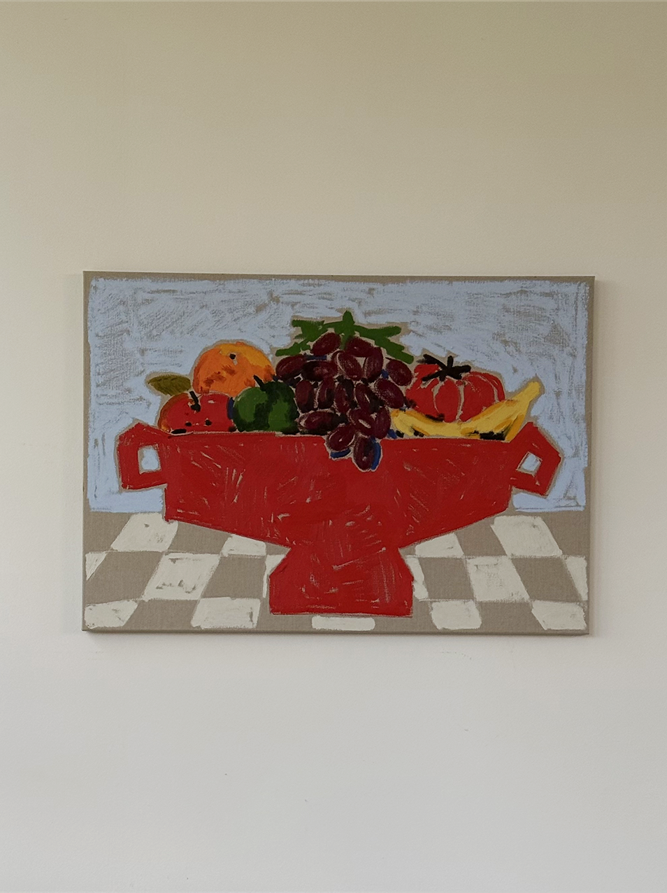Fruit Bowl (Sold)
Oil Stick on Linen 
100x70 cm (framed)
