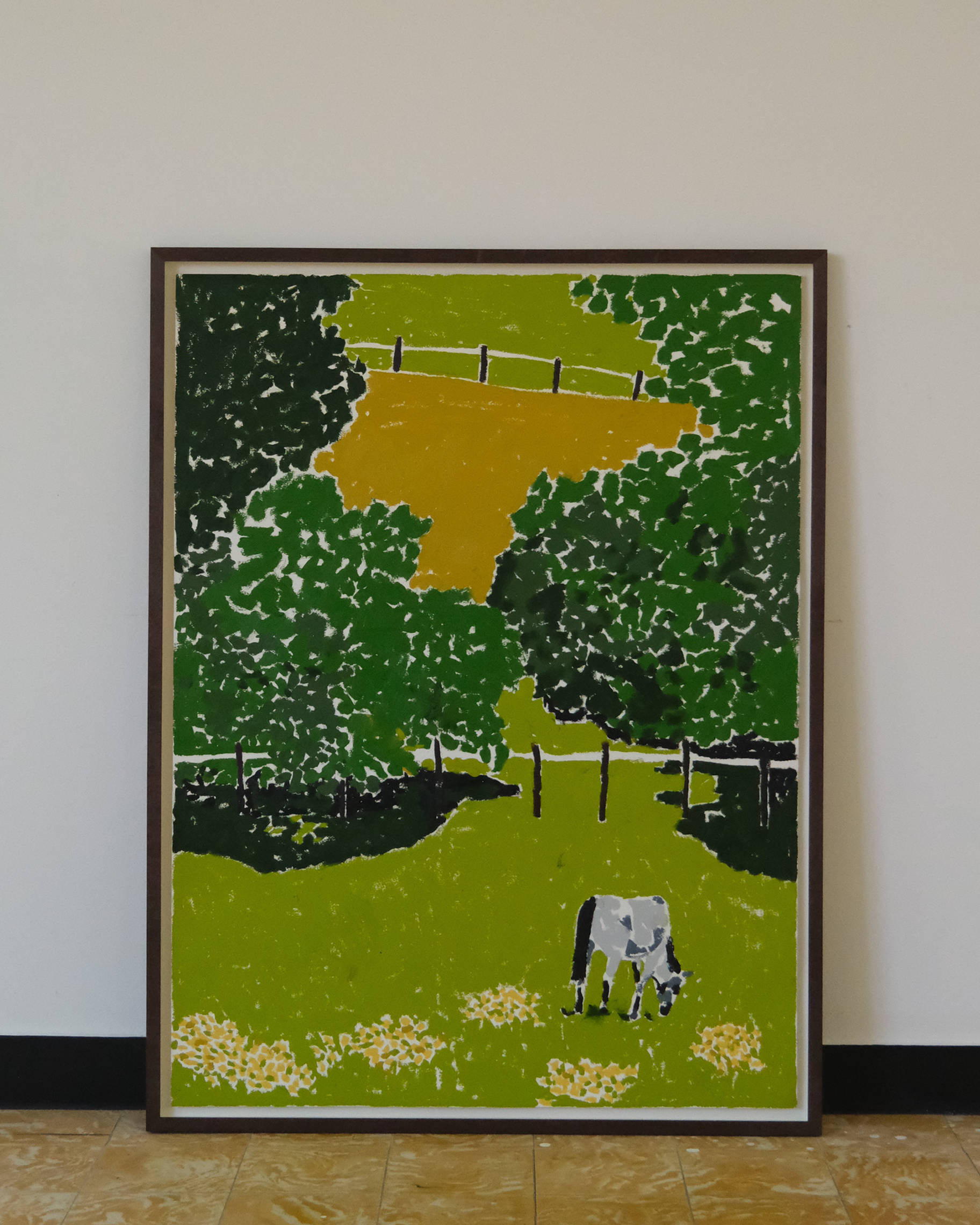 Paard in groen veld (Sold)
90x120 cm
Oilstick on Paper
