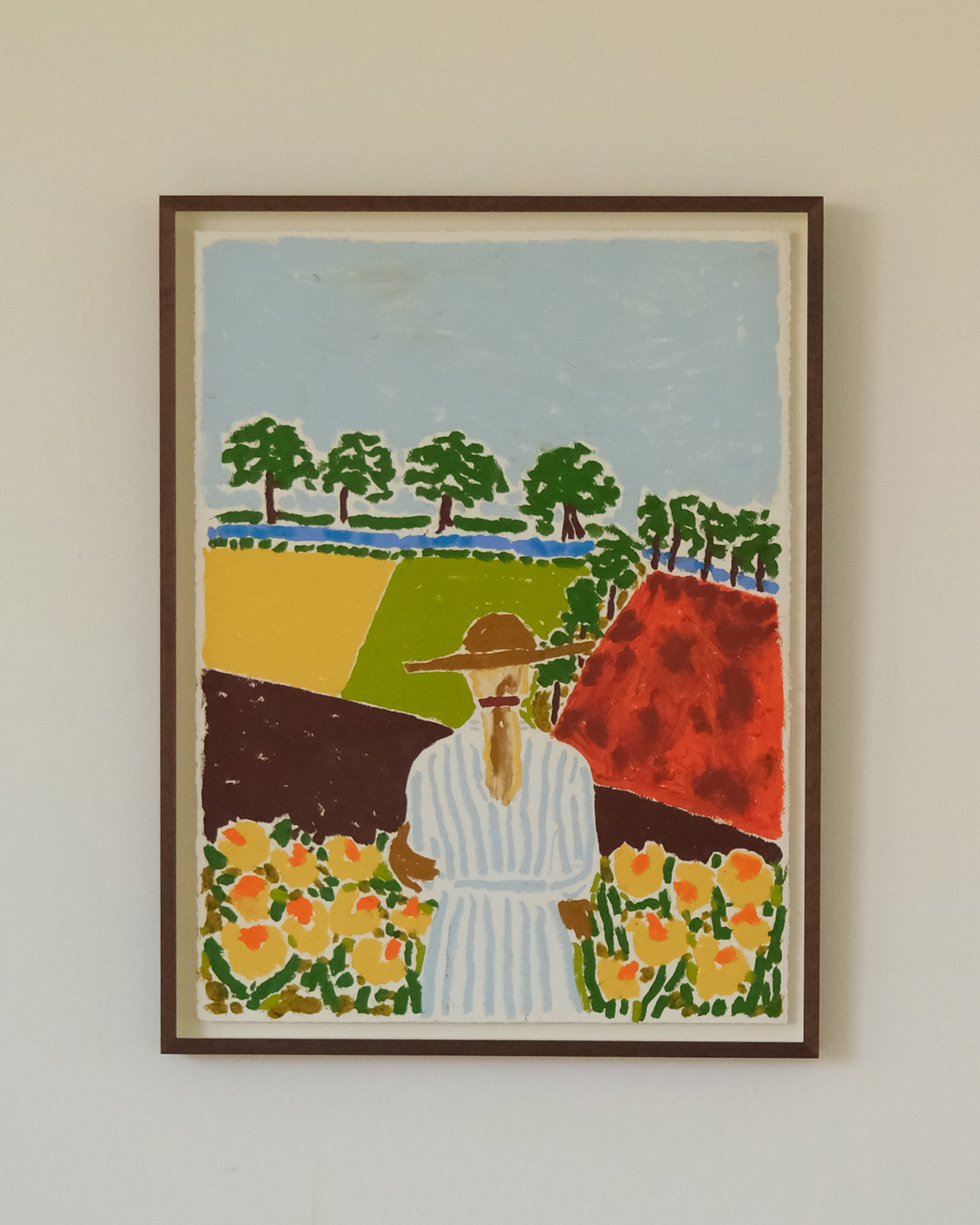 Vrouw in de velden
76x57 cm 
Oilstick on Paper
€1915