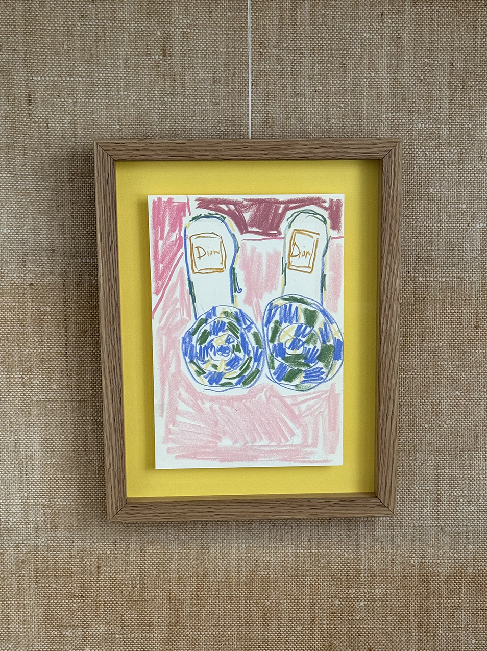 A dream called Dior (For Sale)
Crayon on Paper 
A5 Drawing 
Solid Oak & Artglass — 20,7 x 27 cm
Price:  € 650