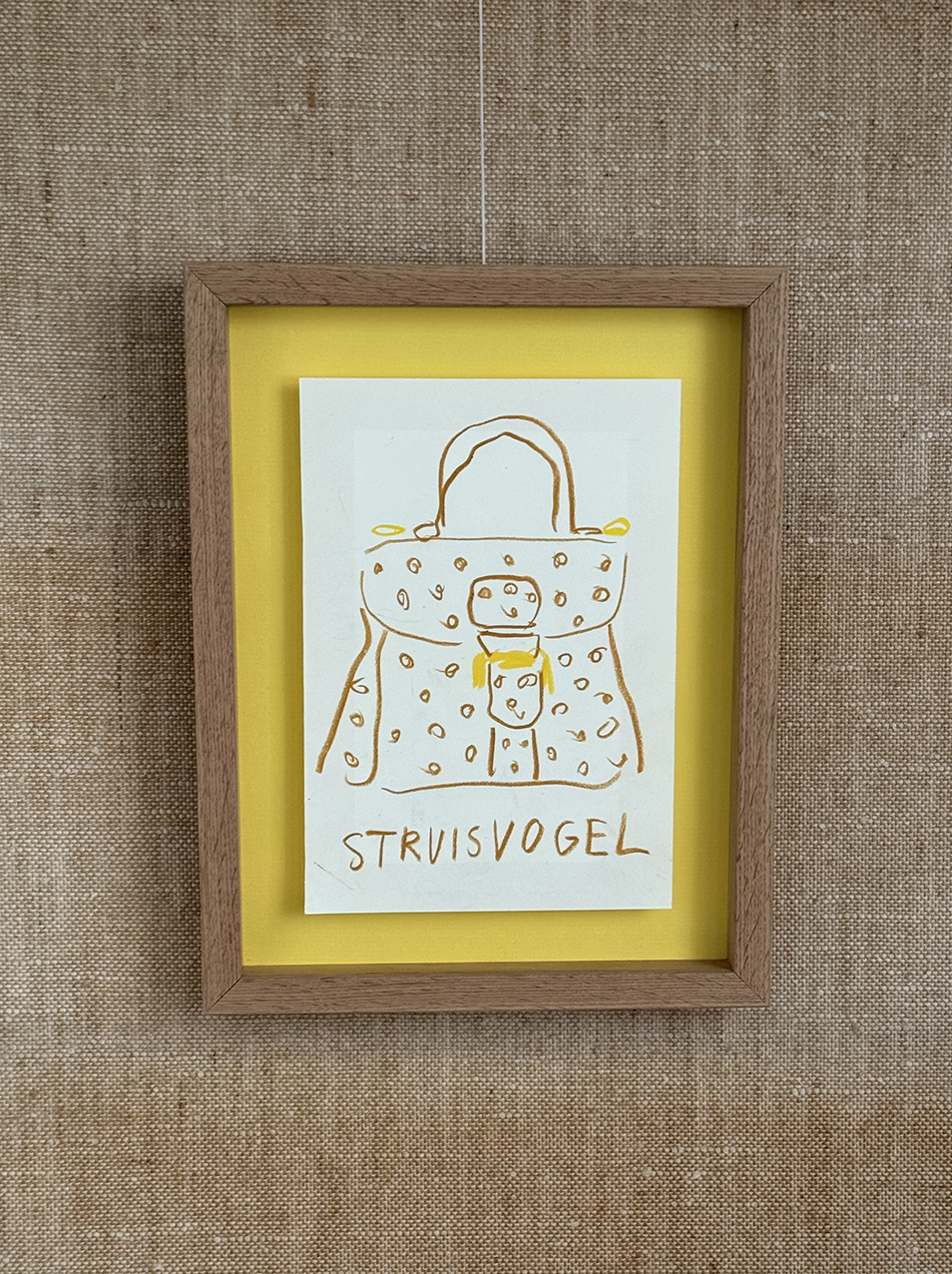 Struisvogel (For Sale)
Crayon on Paper 
A5 Drawing 
Solid Oak & Artglass — 20,7 x 27 cm
Price:  € 650