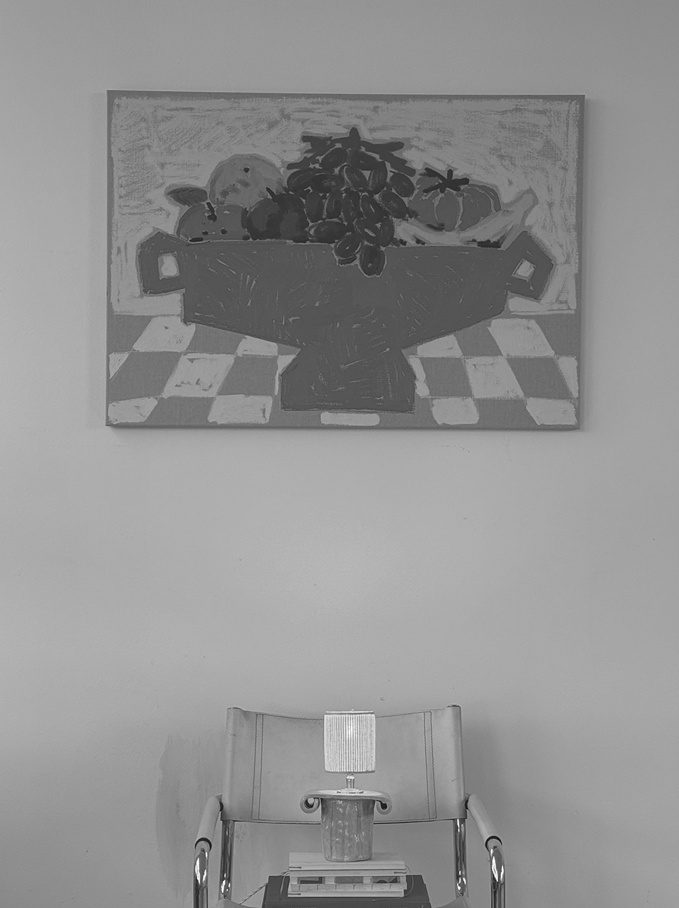 Fruit Bowl (Sold)
Oil Stick on Linen 
100x70 cm (framed)