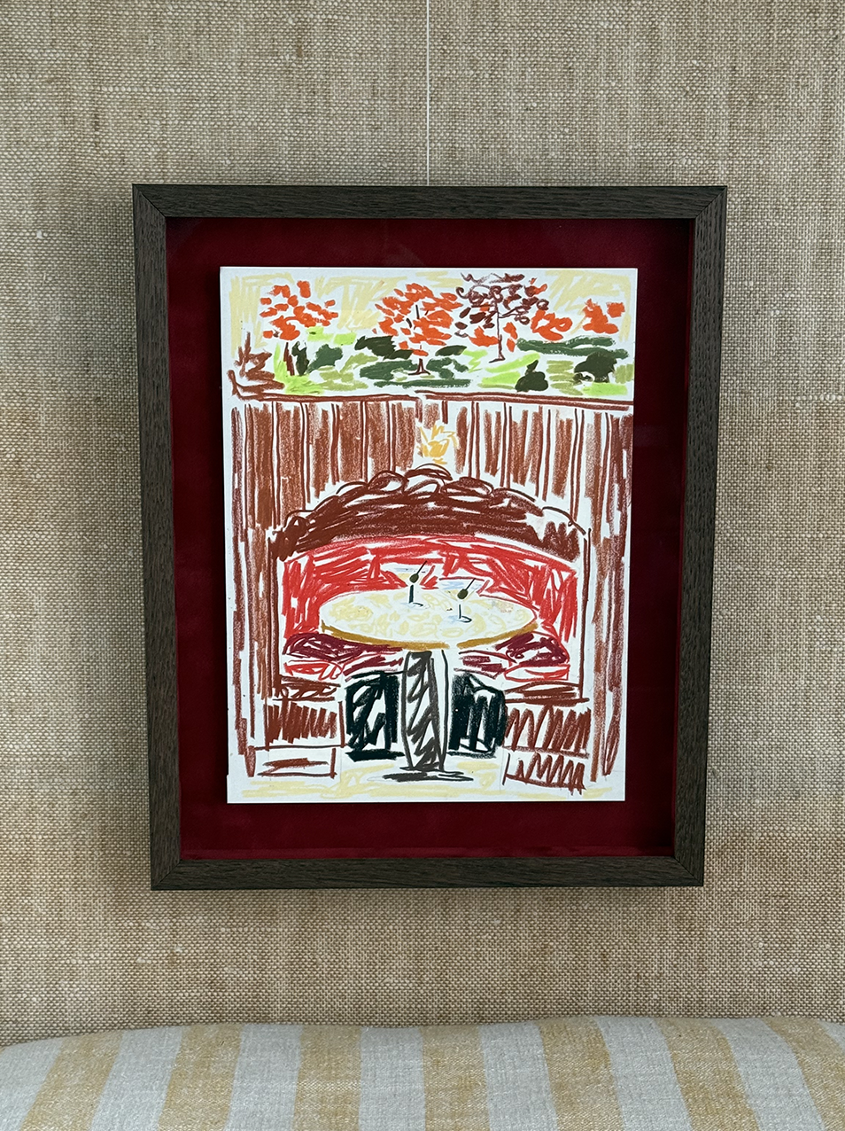 Musso & Frank (Sold)
Crayon on Paper 
A4 Drawing 
Smoked Oak Frame & Artglass — 26,7 x 33,5 cm
Price:  € 950