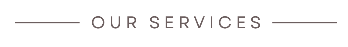 Text that reads 'Our Services' with decorative lines on either side.