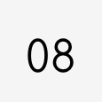 Number 08 on a white background