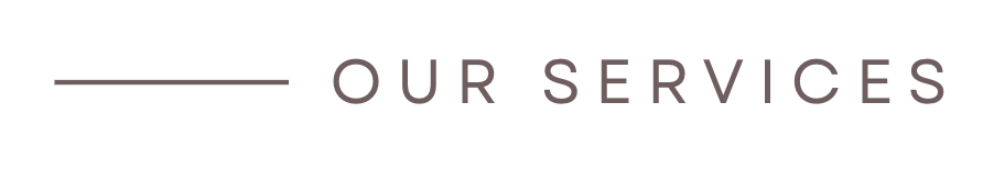 Text reading 'OUR SERVICES' with a horizontal line above it.