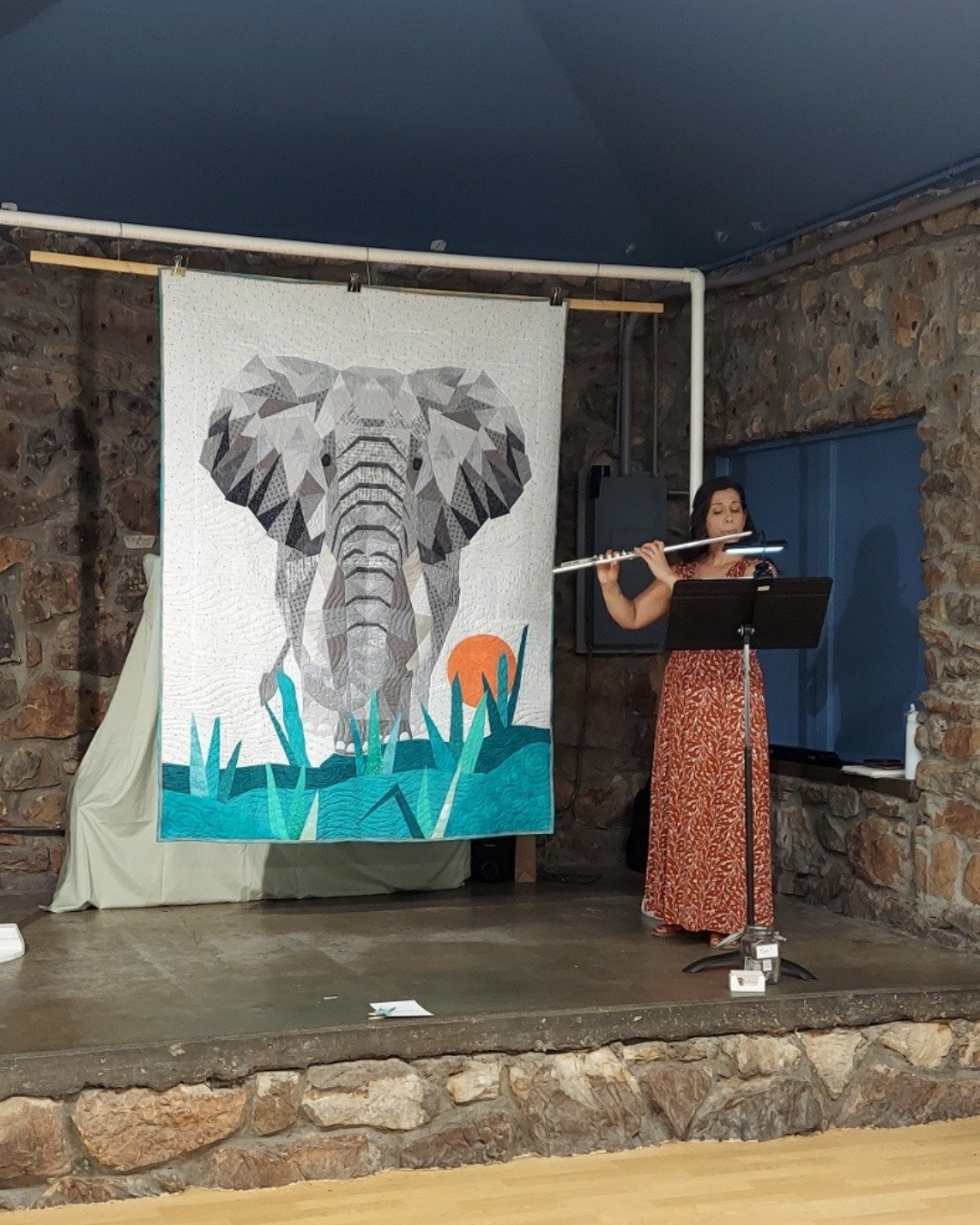 What a lovely evening last Friday at the @jcparks_rec &amp; Missouri River Quilt Guild Expo and Auction! 

I had the privilege of playing solo flute music surrounded by these amazing works of art. The time, creativity, and sheer determination that we