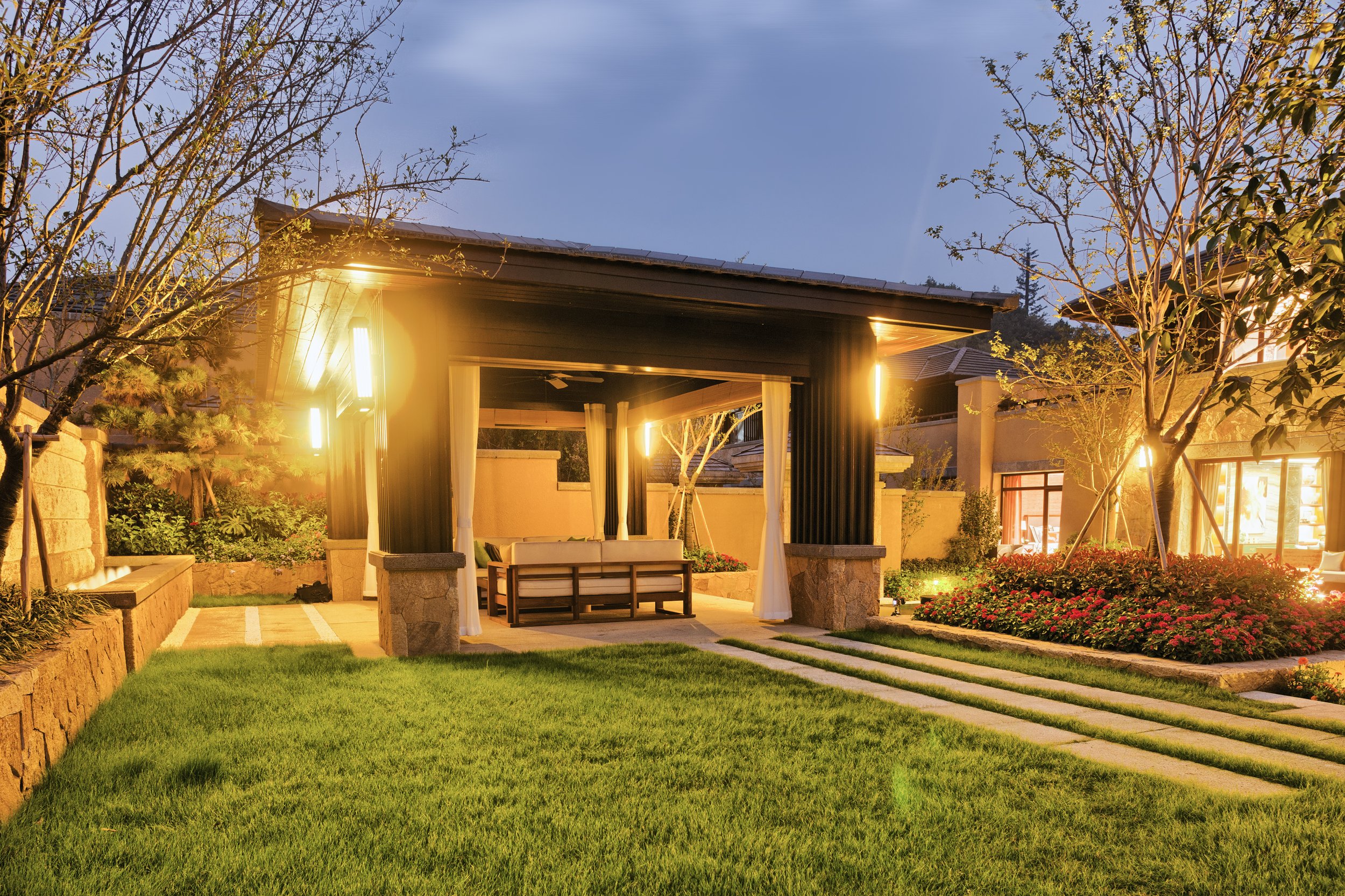 Outdoor living space, tree pruning
