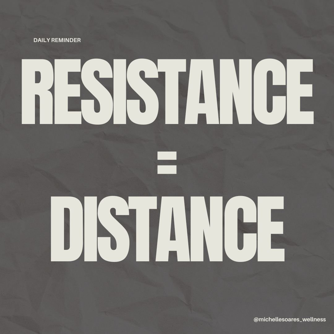 In life, we often encounter challenges and obstacles that can make us feel stuck or held back. But what if I told you that resistance is simply a sign that you're on the brink of transformation?

&quot;Resistance equals distance&quot; is a powerful r