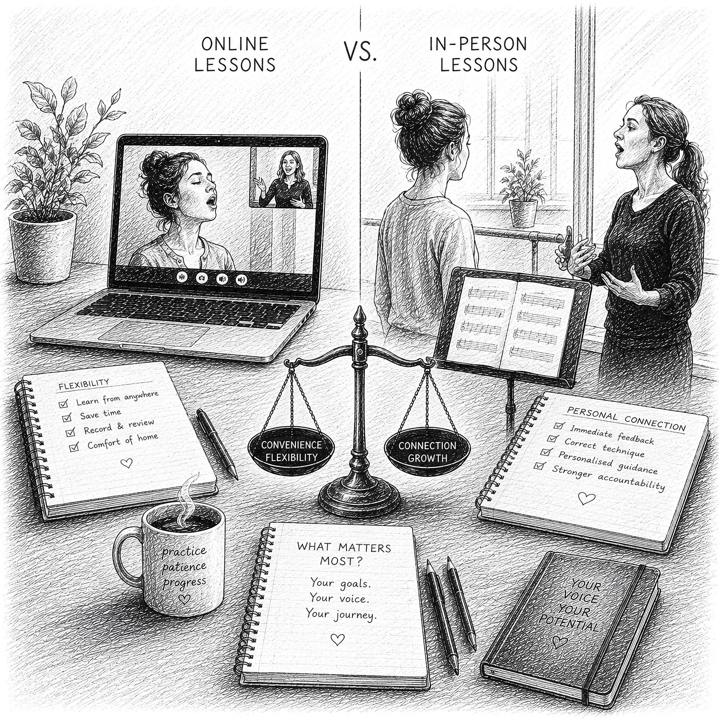 Online vs In‑Person Singing Lessons: Which Is Better?