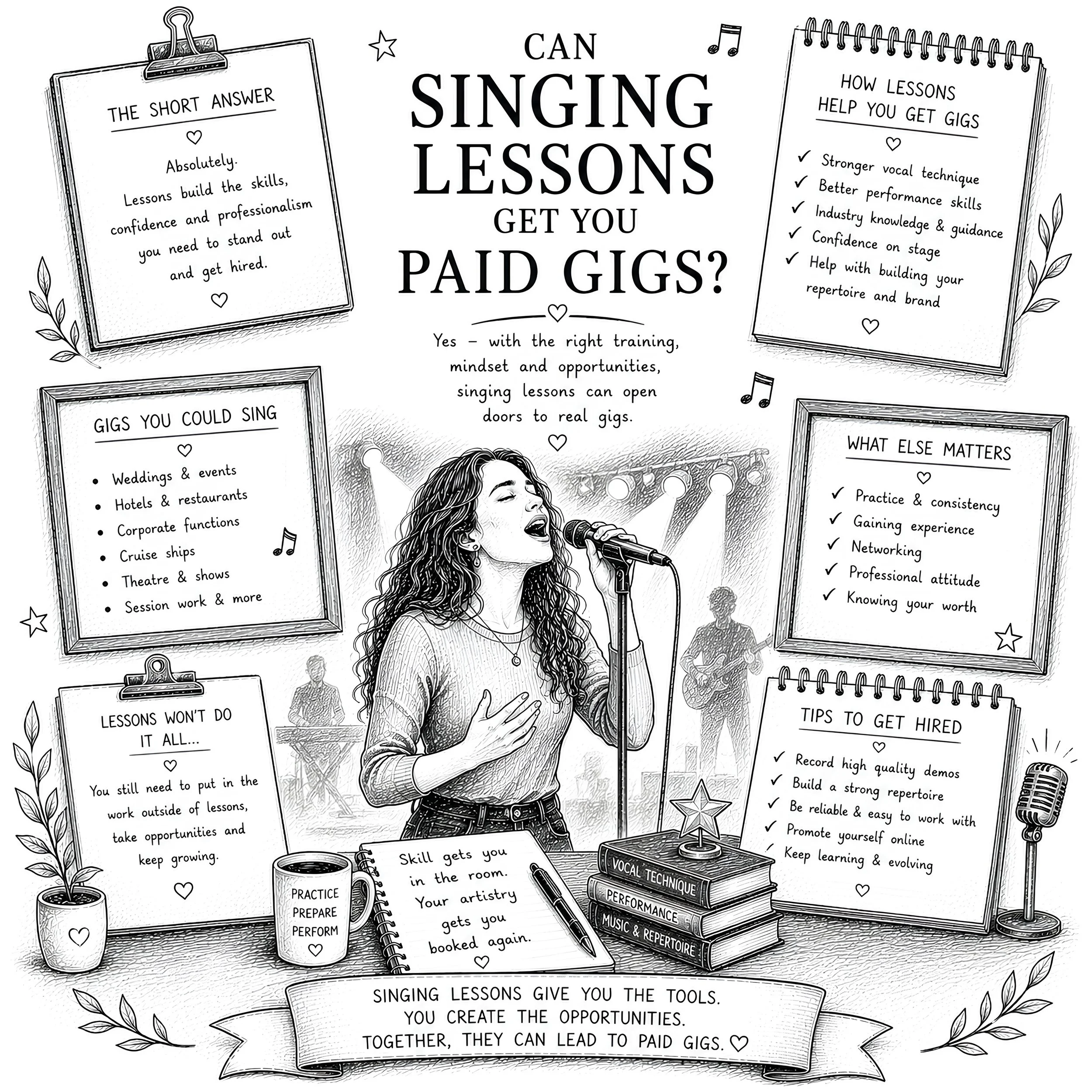 Can Singing Lessons Help You Get Paid Gigs?
