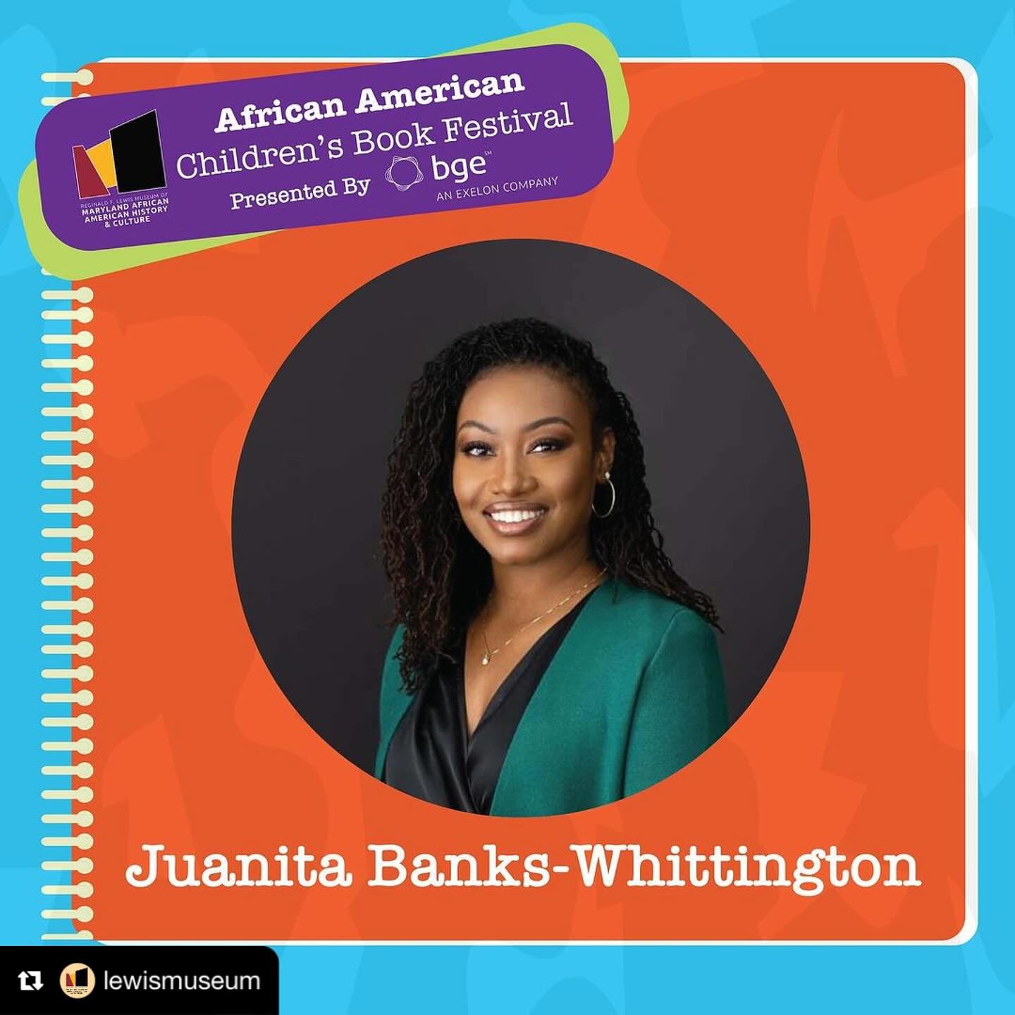 Repost from @lewismuseum
&bull;
Join us this week as we introduce our authors &amp; illustrators for this year&rsquo;s African American Children&rsquo;s Book Festival presented by BGE, An Exelon Company @mybge 📚✨🥳 THIS Saturday from 11am-3pm!!

Nex