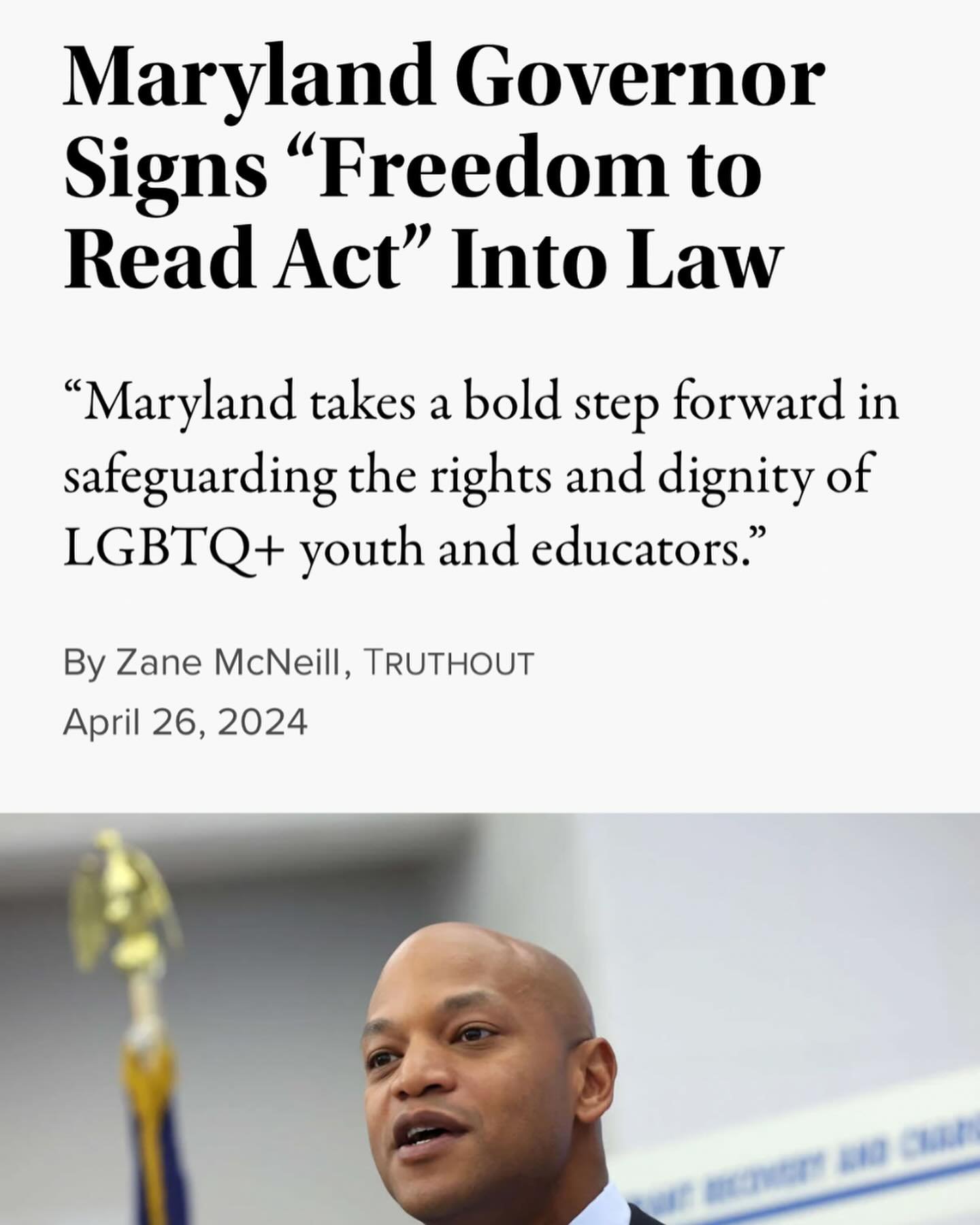 #gamechanger #freedomtoread 

Article source: @truthout 

This law protects access to BIPOC and LGBTQ+ titles in public schools and libraries. Protects librarians and teachers from retaliation. See below to understand national trends and what a diffe