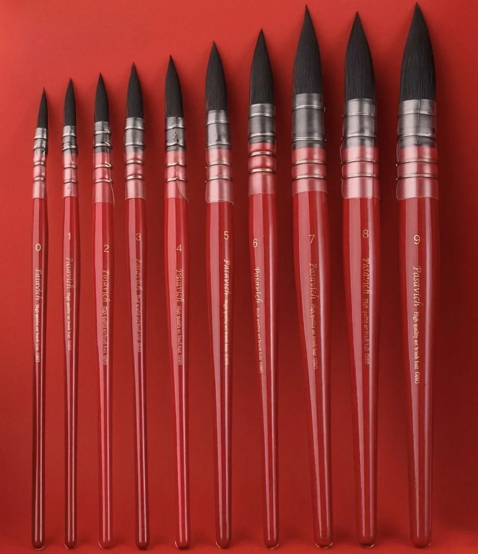 Collection de 10 pinceaux (tailles 0 à 9)