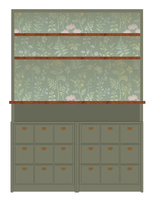 Idea sketch of tea station