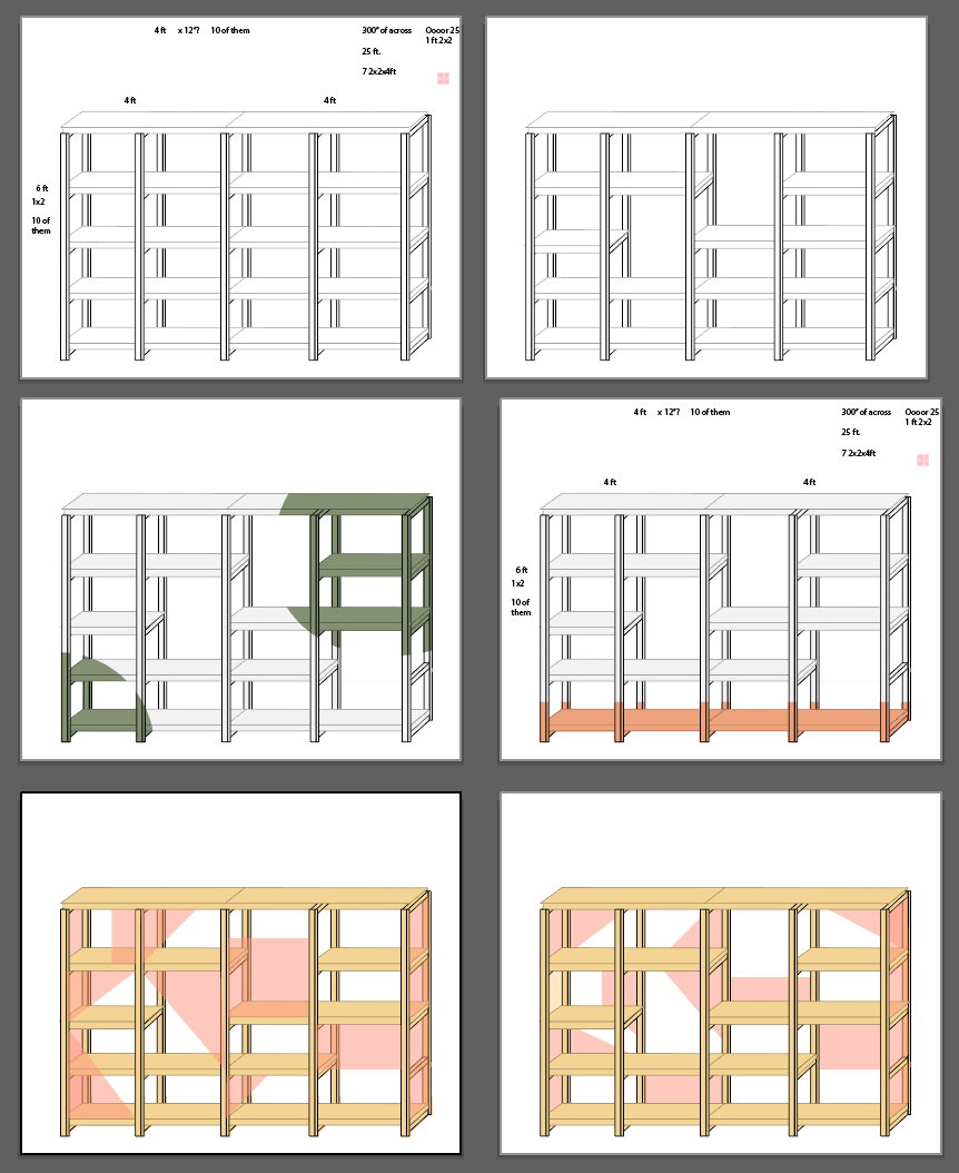 Idea sketch of shelves p1 